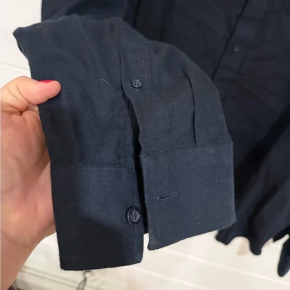 Vince mens navy soft cotton/flannel relaxed fit button down - Picture 3 of 6